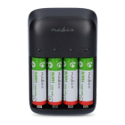 Nedis Batterij oplader | Nedis (NiMH/NiCd AA/AAA/9V batterijen, LED indicator, Ontladen) BACH07 K105005262 Nedis Batterij oplader | Nedis (NiMH/NiCd AA/AAA/9V batterijen, LED indicator, Ontladen) BACH07 K105005262