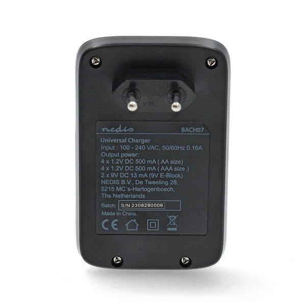 Nedis Batterij oplader | Nedis (NiMH/NiCd AA/AAA/9V batterijen, led indicator) BACH07 K105005262 - 3