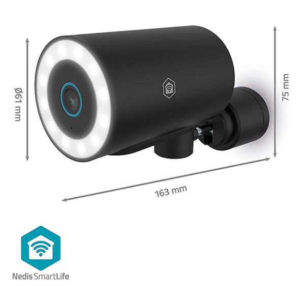 Nedis Beveiligingscamera WifI | Nedis SmartLife (Ultra HD, Nachtzicht, Bewegingsdetectie, Gespreksfunctie, 180° Draaibaar, USB C, Binnen/Buiten) WIFICO41CBK K010810033 - 5