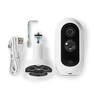 Nedis Beveiligingscamera wifi | Nedis SmartLife (Full HD, Bewegingsdetectie, 10 meter nachtzicht, Draadloos, Buiten) WIFICBO30WT K170202911 - 