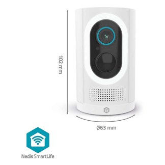 Nedis Beveiligingscamera wifi | Nedis SmartLife (Full HD, Nachtzicht, Bewegingsdetectie, Gespreksfunctie, 109° Kijkhoek, Batterij, Binnen/Buiten) WIFICBO33WT K010810034 - 4