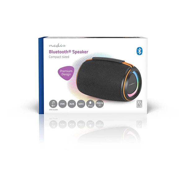Nedis Bluetooth speaker | Nedis | 12 x 17 x 10.5 cm (40W, Koppelbaar) SPBT2026BK K105005343 - 6