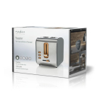 Nedis Broodrooster | Nedis (6 standen, Brede sleuven, Ontdooifunctie, RVS, Grijs) KABT510EGY K170108042 - 4