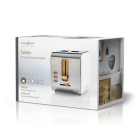 Nedis Broodrooster | Nedis (6 standen, Brede sleuven, Ontdooifunctie, RVS, Wit) KABT510EWT K170108041 - 4