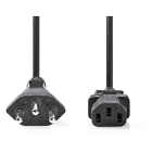 Nedis C13 kabel | Nedis | 2 meter (Zwitserland) CEGL11200BK20 CEGP11200BK20 N010803108 - 2