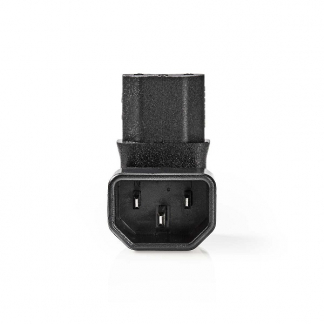 Nedis C13 (v) naar C14 (m) connector | Nedis (Haaks) CEGB1190BK PCGP1190BK K120201005 - 1