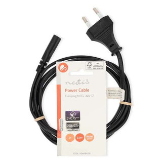 Nedis C1 kabel | Nedis | 2 meter CEGL11060BK20 PCGP11060BK20 N010800000 - 4