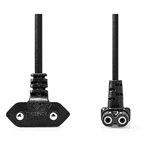 Nedis C7 kabel | Nedis | 2 meter (Haaks, Omhoog/omlaag) CEGL11075BK20 PCGP11075BK20 K010806188 - 2