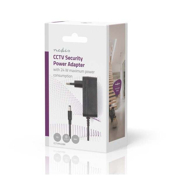 Nedis CCTV stroomadapter | Nedis (12 VDC, DC 5.5 x 2.1 mm) CCTVPA20BK N010408578 - 2