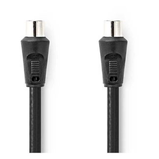 Nedis Coax kabel - Nedis - 1.5 meter (Analoog, Zwart) CSGL40000BK15 CSGP40000BK15 N010408021
