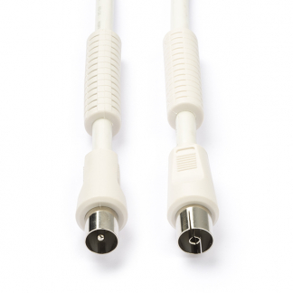 Nedis Coax kabel - Nedis - 1.5 meter (Digitaal, 120 dB, Wit) CSGL40020WT15 CSGP40020WT15 N010408101 - 