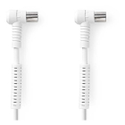 Nedis Coax kabel - Nedis - 1.5 meter (Digitaal, Haaks, 120 dB, Wit) CSGL40120WT15 CSGP40120WT15 N010408228 - 2
