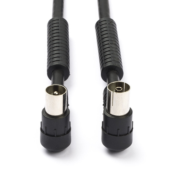 Nedis Coax kabel - Nedis - 1.5 meter (Digitaal, Haaks, 120 dB, Zwart) CSGL40120BK15 CSGP40120BK15 N010408205 - 3