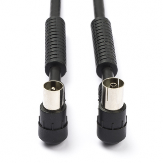 Nedis Coax kabel - Nedis - 1.5 meter (Digitaal, Haaks, 120 dB, Zwart) CSGL40120BK15 CSGP40120BK15 N010408205 - 1