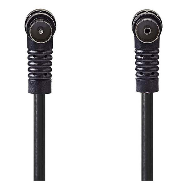 Nedis Coax kabel - Nedis - 1.5 meter (Digitaal, Haaks, 120 dB, Zwart) CSGL40120BK15 CSGP40120BK15 N010408205 - 2