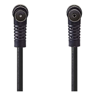 Nedis Coax kabel - Nedis - 1.5 meter (Digitaal, Haaks, 120 dB, Zwart) CSGL40120BK15 CSGP40120BK15 N010408205 - 2