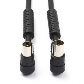 Nedis Coax kabel - Nedis - 1.5 meter (Digitaal, Haaks, 120 dB, Zwart) CSGL40120BK15 CSGP40120BK15 N010408205 - 
