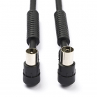 Nedis Coax kabel - Nedis - 1.5 meter (Digitaal, Haaks, 120 dB, Zwart) CSGL40120BK15 CSGP40120BK15 N010408205