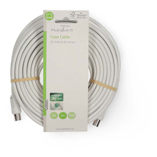Nedis Coax kabel - Nedis - 15 meter (Analoog, Wit) CSGL40000WT150 CSGP40000WT150 N010408006 - 3