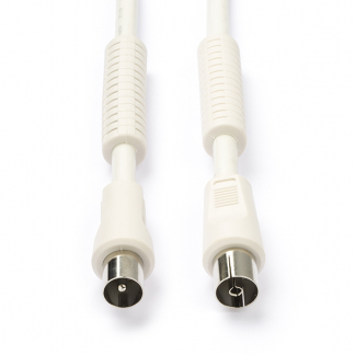 Nedis Coax kabel - Nedis - 1 meter (Digitaal, 120 dB, Wit) CSGL40020WT10 CSGP40020WT10 N010408100 - 1