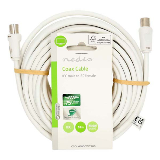 Nedis Coax kabel - Nedis - 20 meter (Analoog, Wit) CSGL40000WT200 CSGP40000WT200 N010408007 - 3
