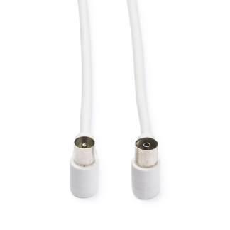 Nedis Coax kabel - Nedis - 2 meter (Analoog, Haaks, Wit) CSGP40100WT20 N010408137 - 1