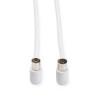 Nedis Coax kabel - Nedis - 2 meter (Analoog, Haaks, Wit) CSGP40100WT20 N010408137 - 1