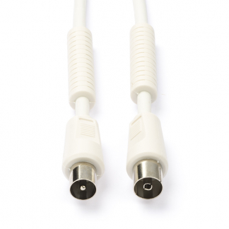 Nedis Coax kabel - Nedis - 3 meter (Digitaal, 100 dB, Wit) CSGP40010WT30 N010408063 - 1