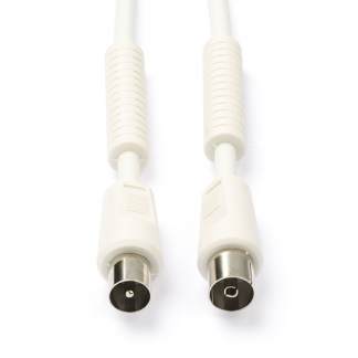 Nedis Coax kabel - Nedis - 3 meter (Digitaal, 100 dB, Wit) CSGP40010WT30 N010408063 - 