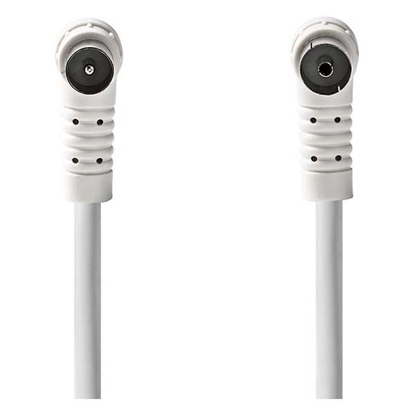 Nedis Coax kabel - Nedis - 3 meter (Digitaal, Haaks, 120 dB, Wit) CSGL40120WT30 CSGP40120WT30 N010408230 - 3