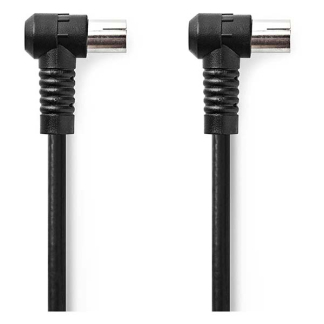 Nedis Coax kabel - Nedis - 3 meter (Digitaal, Haaks, 120 dB, Zwart) CSGL40120BK30 CSGP40120BK30 N010408207 - 2