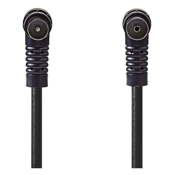 Nedis Coax kabel - Nedis - 3 meter (Digitaal, Haaks, 120 dB, Zwart) CSGL40120BK30 CSGP40120BK30 N010408207 - 3