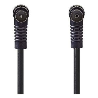 Nedis Coax kabel - Nedis - 3 meter (Digitaal, Haaks, 120 dB, Zwart) CSGL40120BK30 CSGP40120BK30 N010408207 - 3