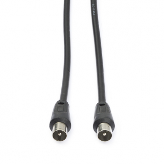 Nedis Coax kabel mannelijk - Nedis - 1.5 meter (Analoog, Zwart) CSGL40200BK15 CSGP40200BK15 N010408251 - 1