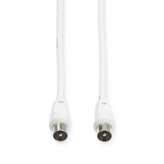 Nedis Coax kabel mannelijk - Nedis - 10 meter (Analoog, Wit) CSGL40200WT100 CSGP40200WT100 N010408280 - 1