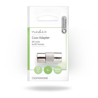 Nedis Coax koppelstuk mannelijk - vrouwelijk - Nedis (Metaal) CSGP40942ME N060302054 - 5