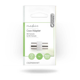 Nedis Coax koppelstuk vrouwelijk - vrouwelijk - Nedis (Wit) CSGP40941WT N060302053 - 5