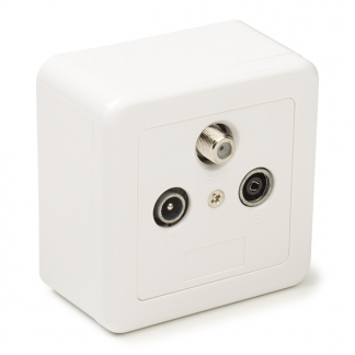 Nedis Coax wandcontactdoos - Nedis (TV/FM/SAT) SWBX100WT N101301000 - 1
