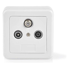 Nedis Coax wandcontactdoos - Nedis (TV/FM/SAT) SWBX100WT N101301000 - 2