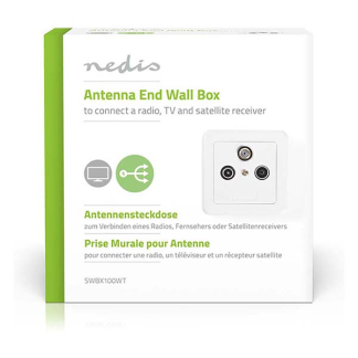 Nedis Coax wandcontactdoos - Nedis (TV/FM/SAT) SWBX100WT N101301000 - 6