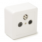 Nedis Coax wandcontactdoos - Nedis (TV/FM/SAT) SWBX100WT N101301000 Nedis Coax wandcontactdoos - Nedis (TV/FM/SAT) SWBX100WT N101301000