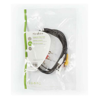 Nedis Composiet AV kabel | Nedis | 1.5 meter (3x tulp naar 3x tulp, Vernikkeld) CVGL24300BK15 CVGP24300BK15 N010401101 - 3