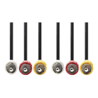 Nedis Composiet AV kabel | Nedis | 10 meter (3x tulp naar 3x tulp, Vernikkeld) CVGL24300BK100 CVGP24300BK100 N010401105 - 2