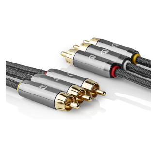 Nedis Composiet AV kabel | Nedis | 2 meter (3x tulp naar 3x tulp, 480p, Verguld) CVTB24300GY20 K010401006 - 5