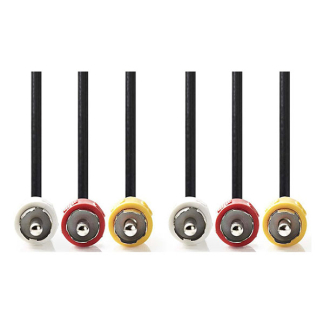 Nedis Composiet AV kabel | Nedis | 5 meter (3x tulp naar 3x tulp, Vernikkeld) CVGL24300BK50 CVGP24300BK50 N010401104 - 2