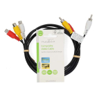 Nedis Composiet verlengkabel | Nedis | 2 meter (3x tulp naar 3x tulp, Vernikkeld) CVGL24305BK20 CVGP24305BK20 N010401200 - 3