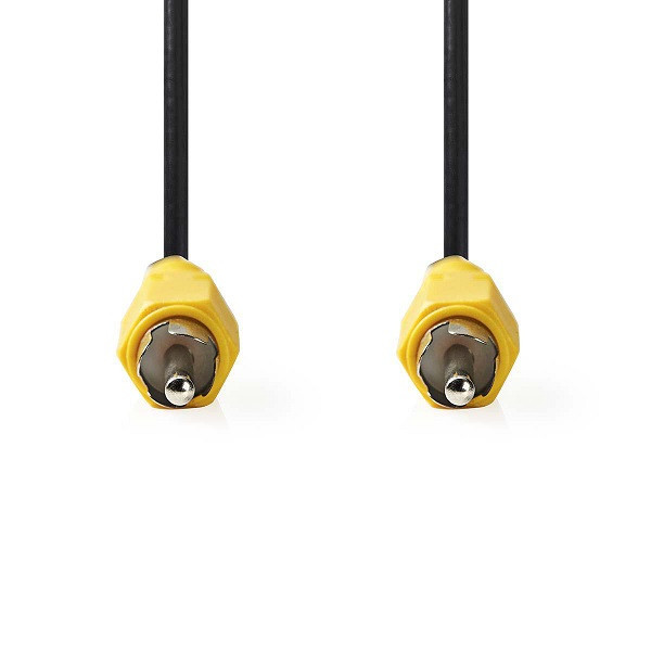 Nedis Composiet video kabel | Nedis | 10 meter (Tulp naar tulp, Vernikkeld) CVGL24100BK100 CVGP24100BK100 N010401004 - 1