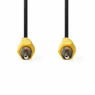 Nedis Composiet video kabel | Nedis | 10 meter (Tulp naar tulp, Vernikkeld) CVGL24100BK100 CVGP24100BK100 N010401004 - 1