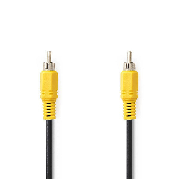 Nedis Composiet video kabel | Nedis | 2 meter (Tulp naar tulp, Vernikkeld) CVGL24100BK20 CVGP24100BK20 N010401001 - 1