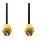 Nedis Composiet video kabel | Nedis | 2 meter (Tulp naar tulp, Vernikkeld) CVGL24100BK20 CVGP24100BK20 N010401001 - 2